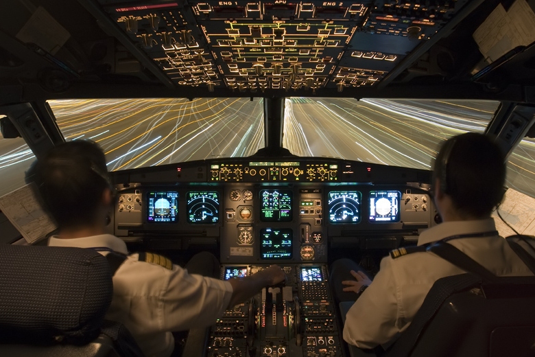 Cockpit do Airbus A321